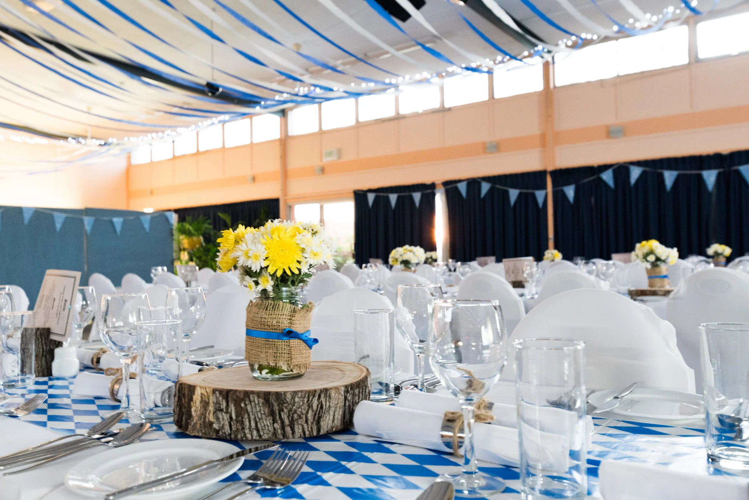 A dressed table at a Tarpo celebration setup