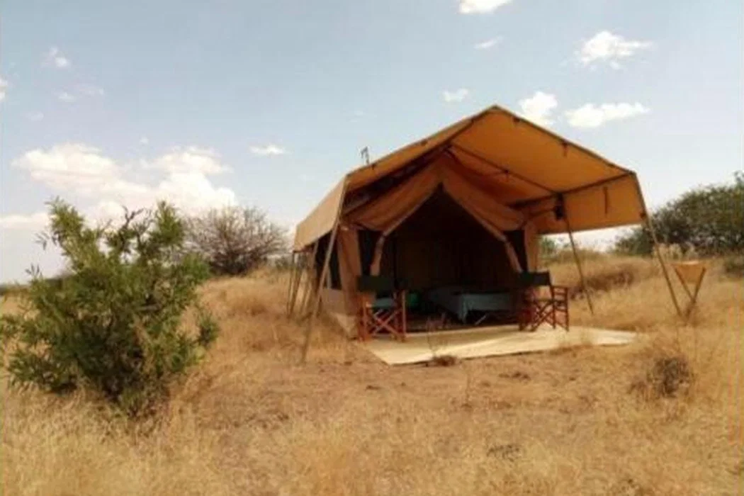 Malaika package — Barsaloi tent with verandah and safari chairs